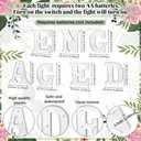 Honoson 7 Pcs 6.5 Inch Engagement Party Decorations Engaged LED Letter Lights Sign Lights Table Decoration for Wedding Engagement Bridal Shower Engaged Party Decor