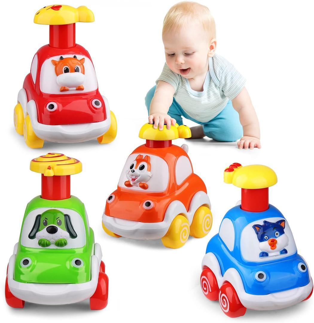 ALASOU Animal Car Toys for 1 2 Year Old Boy|Baby Toys 12-18 Months|1 2 Year Old Boy Birthday Gifts for Infant Kids|Cars for Toddlers 1-3