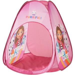 Gabbys Dollhouse Collapsible Pop Up Play Tent for Kids, 28" W x 28" L x 30" H, Ages 3+