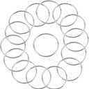 15Pcs Macrame Hoops Ring, BetterJonny 3 Inch Metal Craft Rings Hoops Silver Dream Catcher Rings Wreath Hoop Rings for Home Decorations DIY Crafts and Wall Hanging Crafts