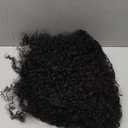27 Inch Drawstring Ponytail Extension for Black Women Deep Curly Ponytail Extension Synthetic Mixed with Human Hair Hairpieces Afro Kinky Curly Pony Tail for Daily Use (Black)