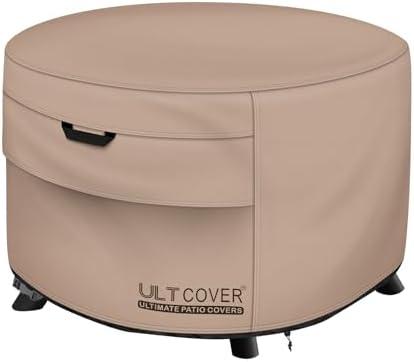ULTCOVER Patio Fire Pit Table Cover Round 44 inch Outdoor Waterproof Fire Bowl Cover