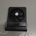 Small Desk Fan, Quiet Portable Table Fan with 100 Speeds, 12 Hrs Cooling, Strong Airflow, Digital Display, 180 Adjustable, Rechargeable Desktop Fan for Bedroom Office Cruise Travel, Black