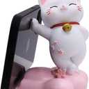 Cute Cat Phone Holder Desk Ornament Kawaii Phone Stand Universal Desk Phone Stand for All Mobile Smartphones Tablets