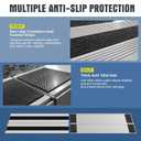 2" Rise Modular Threshold Ramp for Doorways, Stable Wheelchair Ramp for Home Steps, Aluminum Door Ramp and Curb Ramp for Scooters, Power Chairs, Cars, 1100LBS Load Capacity