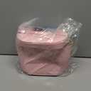 Makeup Bag, Travel Make up Case with Compartments and Handle, Portable Cosmetic Organizer Bags,Toiletry Bag for Women (L(8.5*6.3*6.7 in), Pink 1(8.5*6.3*6.7 in))