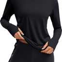 ATTRACO Women Rash Guard Long Sleeve Swim Shirt and Shorts Set SPF Quick Dry 2 Piece Bathing Suit (Medium, Black/Black)