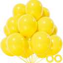 110pcs Yellow Balloons 12 Inch,Yellow Latex Balloons for Birthday Party Baby Shower Wedding(with 2 Ribbons).
