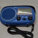 Portable AM FM Rechargeable Radio with Best Reception, Digital Time/Station Display,AC Power or Battery Power Radio with Bluetooth Speaker for Home/Kitchen/Outdoor Blue