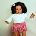 Lifelike 70cm Black Biracial Reborn Baby Doll - African American & Biracial Mixed-Race Skin, Curly Rooted Hair & Standing Pose for Collectors