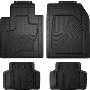 SmartFit SUV/Crossover Floor Protector, Universal Floor Mats for SUVs and Crossovers, All-Season & Heavy-Duty Mats, Trim to Fit for Full Coverage, Premium Quality and Easy to Clean, Black (4-Piece)
