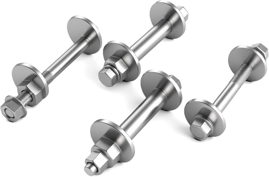 Front Lower Control Arm Cam Bolts Kit, Alignment Camber Toe Adjustment Bolts Fit for Toyota 4Runner FJ Cruiser Tacoma 2003-2016, 2 Pack for Two Side Replace 48409-60020 48190-60020