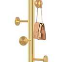 Metal Coat Rack Freestanding, Sturdy Coat Rack Stand with Natural Marble Base, Coat Tree Hats Hanger Holder Stand for Entryway, Hallway, Bedroom (Golden)