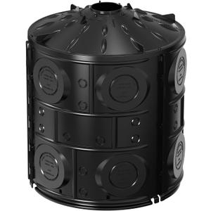 50 Gallon Stormwater Dry Well for Yard Drainage, Underground Stormwater Detention & Infiltration System, Modular Open-Bottom Dry Well Kit with 3 Side Panels, 1 Cover for Rainwater Collection, 1PC