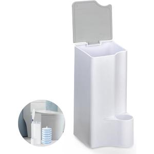 Holder for Clorox Toilet Wand, Compatible with Clorox Toilet Wand Holder only, White & Gray