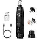 Casfuy New 6-Speed Dog Nail Grinder - 50% More Power Dog Nail Trimmers with 2 LED Lights Quiet 7h Running Time Electric Pet Nail Grinder File Toenail Grinder for Large Medium Small Dogs & Cats (Black)