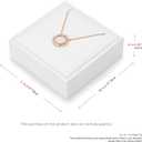 PU Leather Necklace Stand Display Holder Organizer Jewelry Showcase (White)