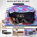 Bed Tent,Portable Privacy Sleeping Bed Canopy,Blackout 90% Drapes for Kids and Adult,Indoor Space Tent with Breathable Large Mesh Windows