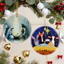 Christian Gifts: Nativity Scene Christmas Ornaments | Christian & Religious Holiday Decor (Christmas Tree Ornaments), Holy Family Ornament, Religious Gift, Baptism Gift & Unique Faith Festival Gifts