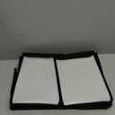 2 Pack Large Linen Fabric Collapsible Storage Bins with Lid and Handles, Washable Storage Box Baskets Cube with Removable Divider for Bedroom,Closet,Office,Living Room,Nursery (Black, Small)