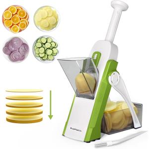 SupMaKin Safe Mandoline Slicer for Kitchen, Potato Slicer for Chips, Vegetable & Food Cutter,Thickness Adjustable 0.1-8 mm, Kitchen Faster Slice Artifact (Only Slicer)