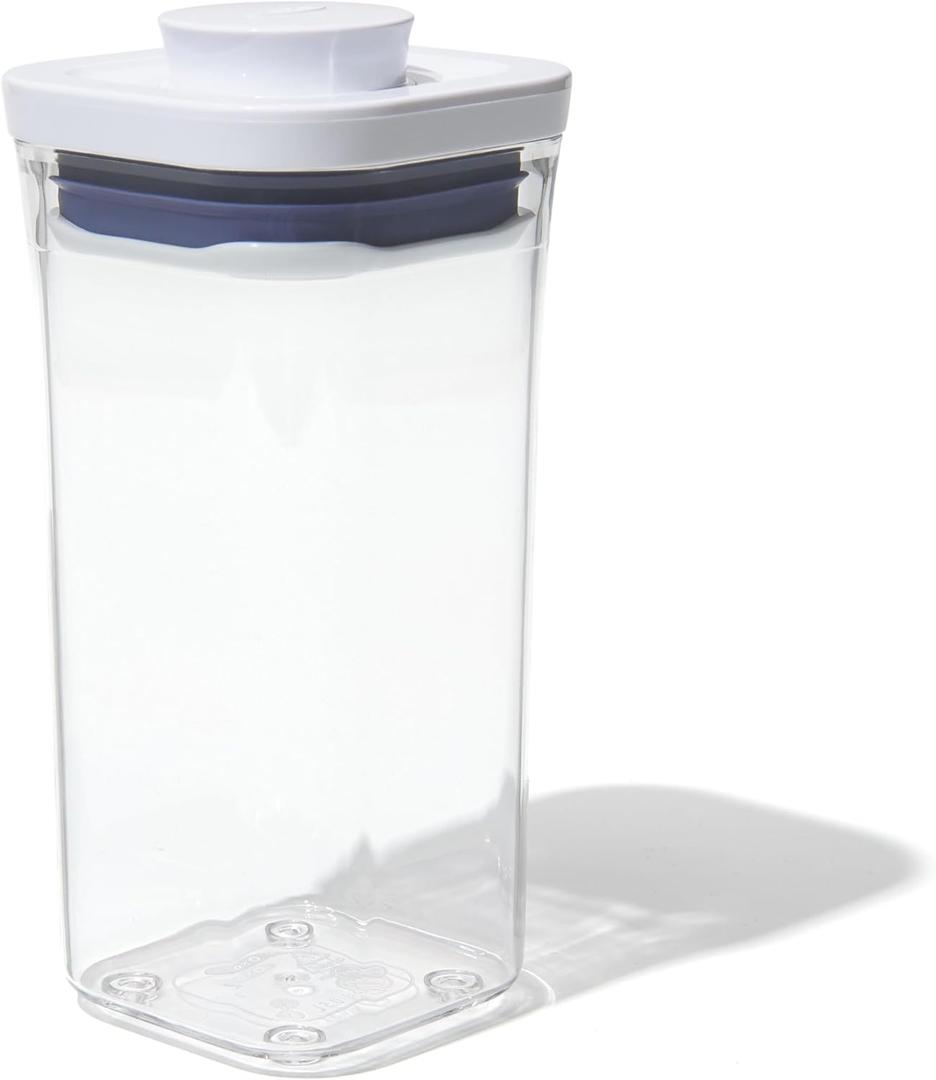 OXO Good Grips POP Container - Airtight Food Storage - Mini Square Short 0.5 Qt Ideal for 1 lb of baking soda or 14 oz of grains