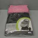 Tadpoles Quilted Stroller & Car Seat Cover - Black & Pink | 27" x 20" x 2" | Made of 100% Super Soft Microfiber Polyester | Warm, Gentle & Durable | Ideal for Use as a Stroller Cover & Car Seat Cover (Light Grey)