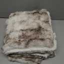50x60 Inches Ultra-Soft Fuzzy Faux Fur Plush Throw Blanket - Thick, Warm Sherpa for Couch, Sofa, Bedroom, Camping - Decorative Blanket for Cozy Warmth, Bubble Brown Tie Dye