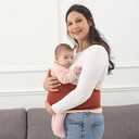 Baby Wrap Carrier, Perfect Baby Carrier Wrap Sling for Newborn and Infant up to 35 lbs. (M , Copper / Natural)