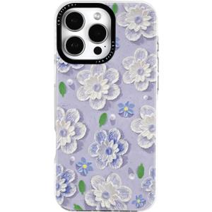 for iPhone 14 Pro Max Case, Elegant Floral Pattern with Pastel Flowers, Military-Grade Drop Protection, Cute Soft Slim TPU Protective Cover with Camera Protection for Women & Girls