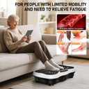 Vibration Plate Exercise Machine, 130 Levels Full Body Workout Vibrating Plate for Lymphatic Drainage Weight Loss, 450 Lbs Capacity Shake Platform with Bluetooth for Women Men