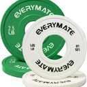 EVERYMATE Change Weight Plates: 1.25LB 2.5LB Set Fractional Plate Olympic Bumper Plates Set for Strength Training, 2 inch weight plates (7.5 LB (1.25+2.5) x2)