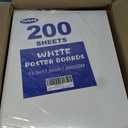 200 Pack White Poster Board,13.5" x 17.5" White Poster Paper Bulk, 13.5*17.5in-200P