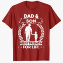 Dad and Son Matching Outfits Fathers Day Daddy and Boy T-Shirt XL&S