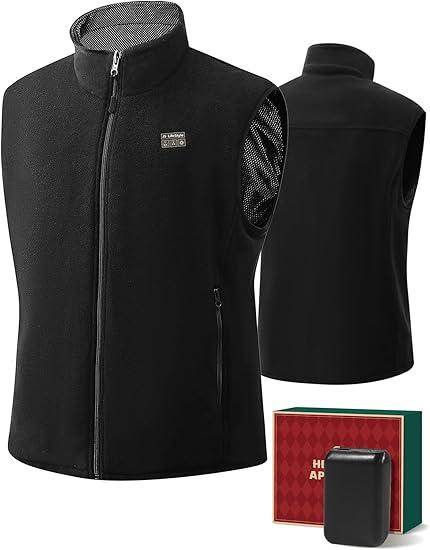 JS LifeStyle Heated Vest Jackets for Men with 16000mAh Power Bank Included, Rechargeable Mens Heated Vest S