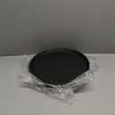 8Pcs Black Round Restaurant Serving Trays, Plastic Non Slip Surface Circle Fruit Appetizer Flat Tray Food Drink Server Tray with Raised Edges for Home, Restaurant, Cafeteria, Bar, Cocktail (14 in)