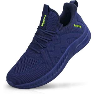 Feethit Women's Running Shoes Tennis Walking Shoes Slip on Sneakers Lightweight Gym Shoes for Workout Work Travel Athletic (39, Navy Blue)