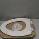 Bemis 500EC Durable Wood Toilet Seat with Easy Clean Hinges, Made in USA, Round, White