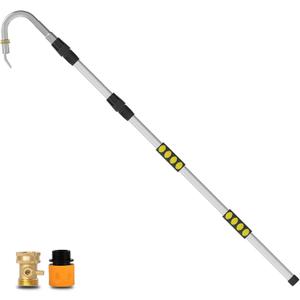 20FT Reach Gutter Cleaning Tools from The Ground, 12FT Telescoping Gutter Cleaner Tool Rain Gutter Cleaning Tool for Debris