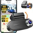 DDPAI 4K Dash Cam Front and Rear, 2160P+1080P Car Dash Camera, GPS 5G WiFi Dashcam for Cars, Free eMMC 32G Dual Storage Support 512G,Radar Motion Detection,Night Vision,72 Hour Parking Mode, N5 Dual
