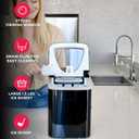 Frigidaire EFIC123-SSBLACK Compact Countertop Ice Maker, 26lbs of Ice per Day, Black Stainless