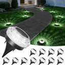 VOLISUN Solar Ground Lights Outdoor,12 Pack Flat Solar Pathway Lights,IP67 Waterproof Solar Powered Disc Lights,Landscape Lighting for Garden Yard Walkway Patio Driveway,Cool White