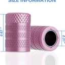 2 x CKAuto Tire Valve Stem Caps, Pink, 10 pcs/Pack, Anodized Aluminum Tire Cap Set, Corrosion Resistant, Universal Stem Covers for Cars Trucks Motorcycles SUVs and Bikes