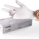 LANON Food Safe White Disposable Nitrile Gloves, Latex-Free, Powder-Free, Textured Fingertips, Cooking, Cleaning, Large (Large (Pack of 100))