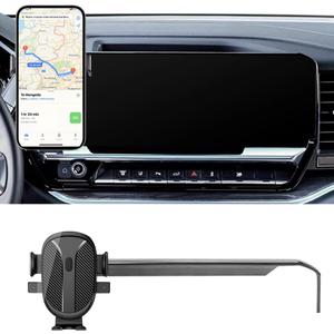 Car Phone Holder for Chevy Silverado/GMC Sierra 1500/2500/3500 Accessories 2022 2023 2024 2025 Custom Dash Mount Cell Phone Holder for Most Smartphones One-Hand Operation(with 13.4inch Screen)