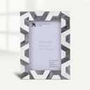 Handicrafts Home Handmade Decorative 4x6 Picture Frame- Unique Boho Chic Home Décor, Hex Grey Photo Frame for Wall & Tabletop, Colorful Frames for Living Room, Bedroom, Office Decor & Gift