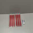 HINZER 6 Pcs Flameless Taper Candles with Remote & Timer 9.6 inch Real Wax Battery Operated LED Warm 3D Wick Flickering Window Candles for Halloween Christmas Wedding Decor, Red