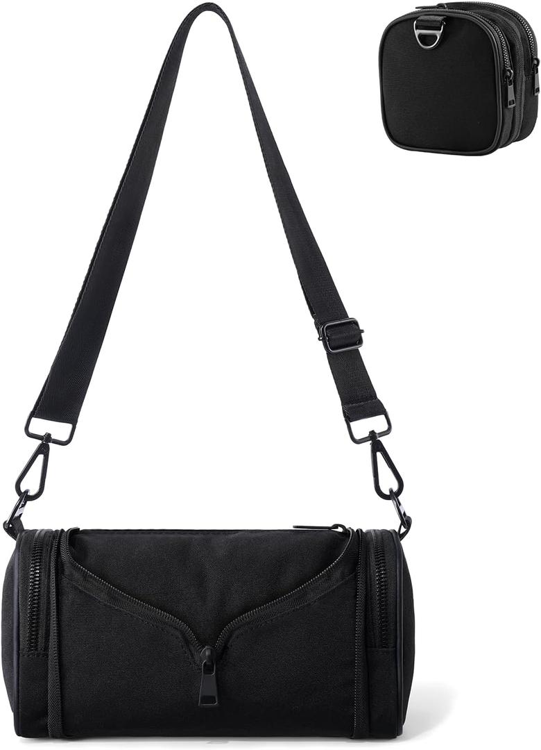 TOPEAST Small Crossbody Purse for Women, Barrel Cylinder Shoulder Bag with Adjustable Strap, Water-Resistant