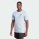 adidas Men's Train Essentials Logo Training T-Shirt (Wonder Blue/Black)