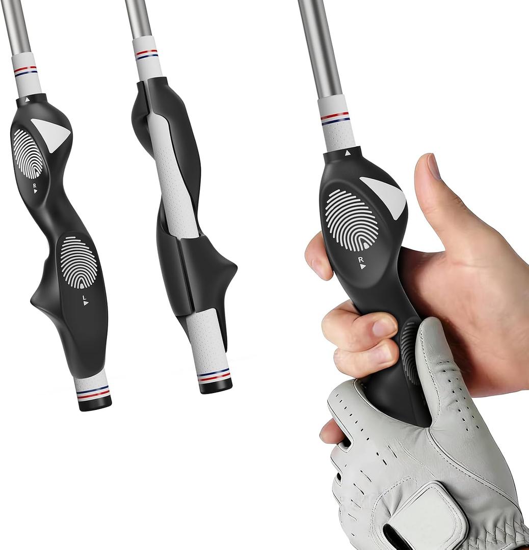 Golf Grip Trainer, Silicone Full-Cover Swing Training Aid, Corrects Grip Posture & Builds Muscle Memory, Adjustable for All Clubs, Right-Handed Golfers